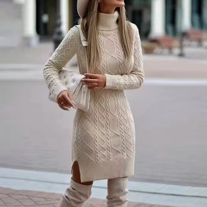 Women's Tricot Midi Dress Long Sleeves