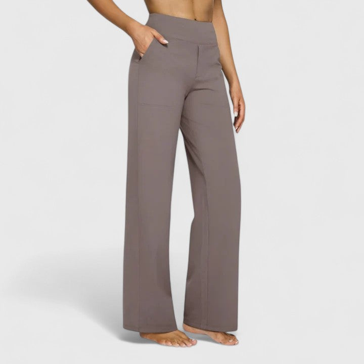 Comfortable High Waisted Wide Leg Women's Pants