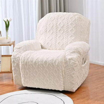 Plush Recliner Sofa Cover Soft Non-Slip Winter
