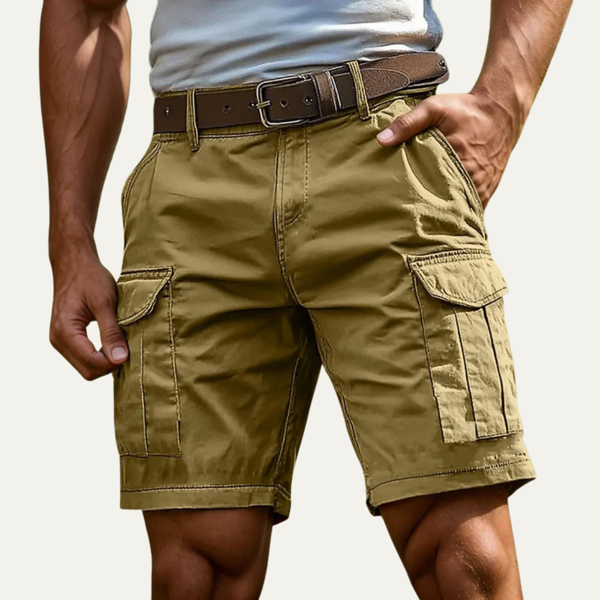 Men's Casual Summer Shorts Cotton With Pockets