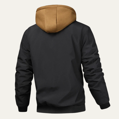 Men's Thick Fleece Bomber Hooded Jacket