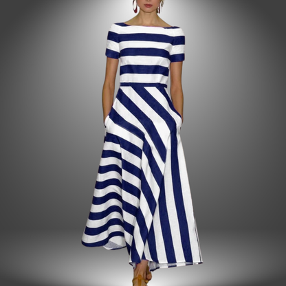 Colorful Striped Floor Length Maxi Dress