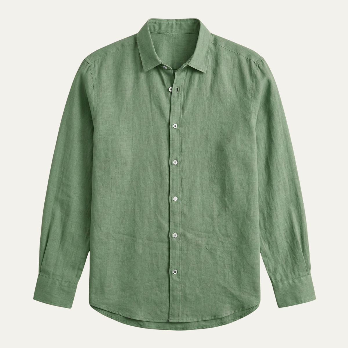 Men's Linen Button Up Shirt Casual Light Blue