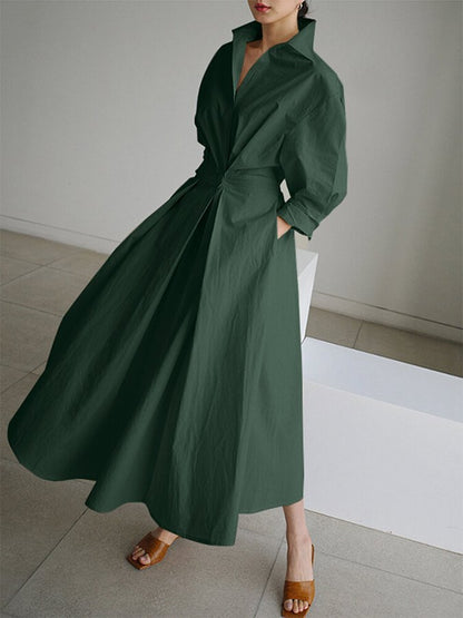 Casual Women's Button Front Midi Sundress