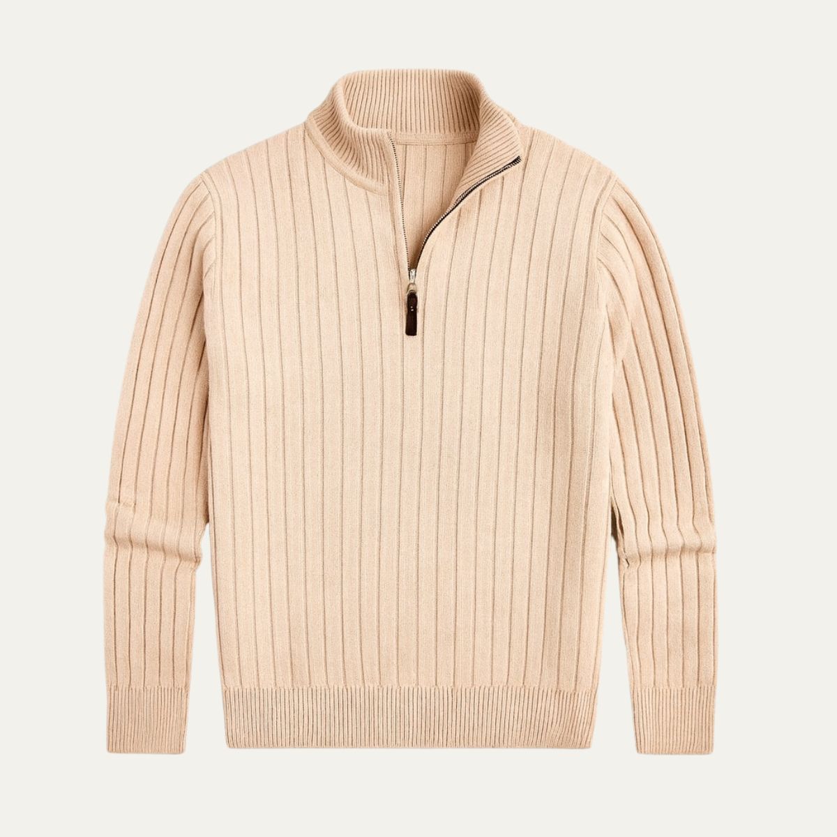 Men's Quarter Zip Sweater Old Money