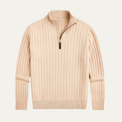 Men's Quarter Zip Sweater Old Money