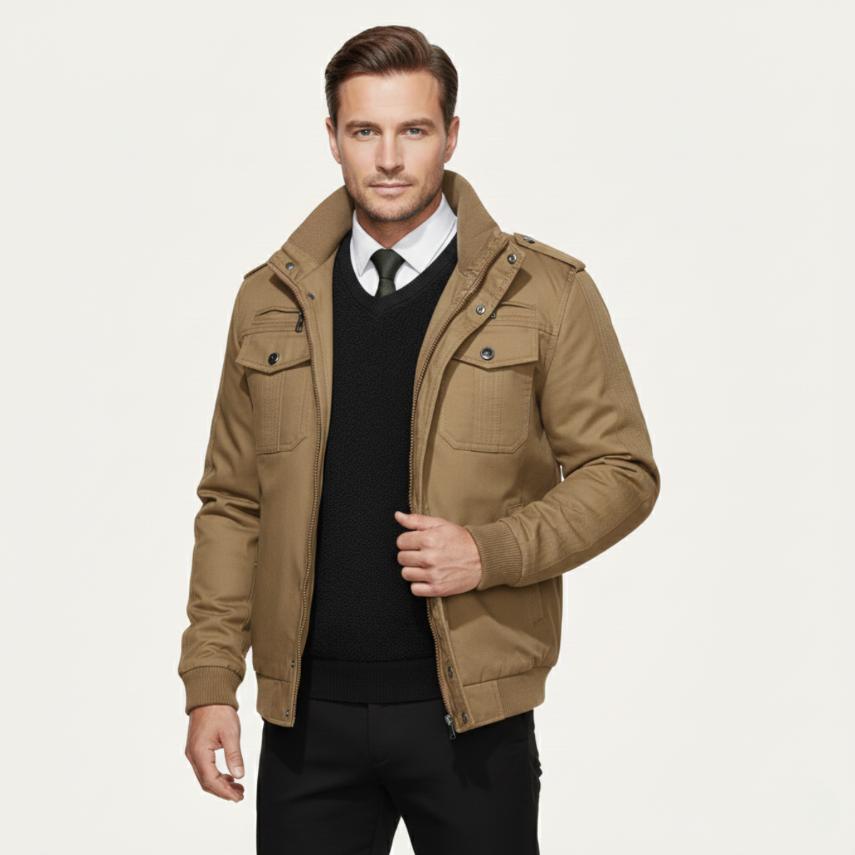 Macerata Men's Thermal Zip-Up Fleece Jacket