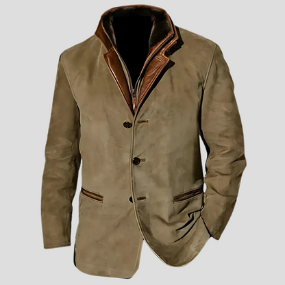 Men's Contrast Collar Jacket