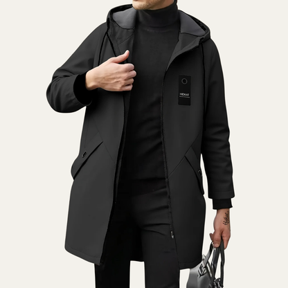 Waterproof Long Rain Jacket Windproof Hooded Coat