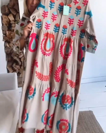 Colorful Patterned Summer Dress