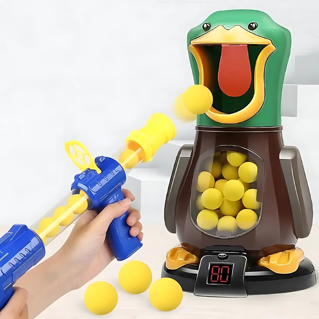 Soft Bullet Game Air Powered Walking Duck with Lights
