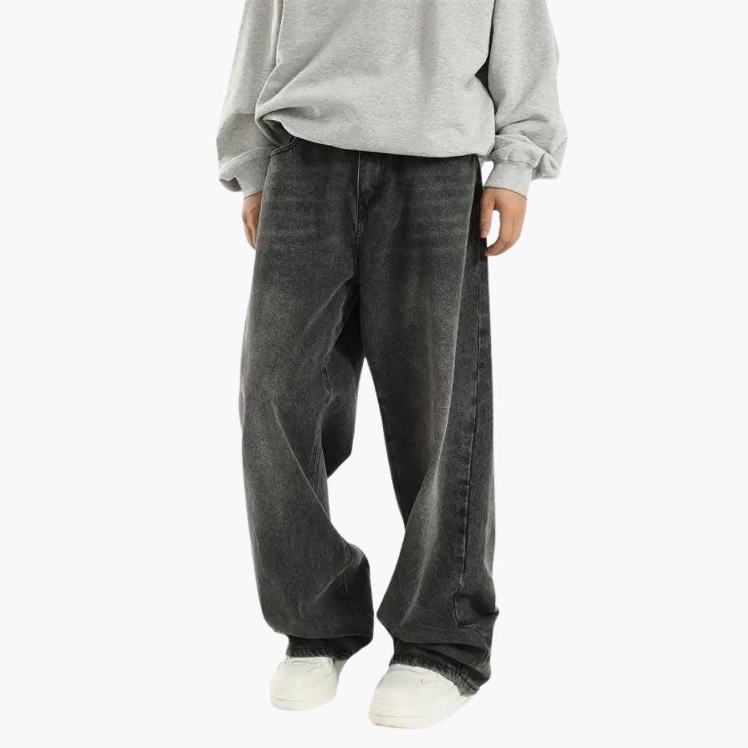 Men's Straight Leg Wide Jeans