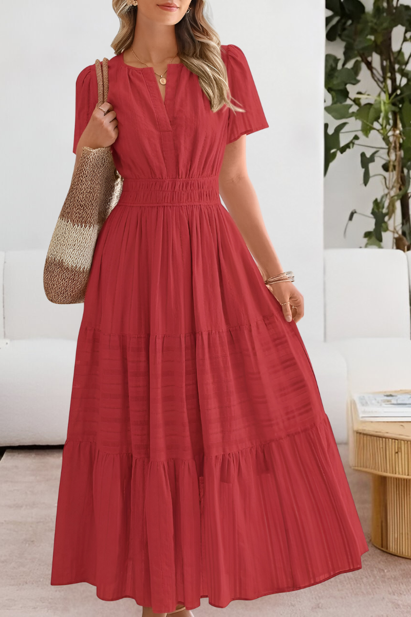 Women's Summer Dress Gathered Waist Detail