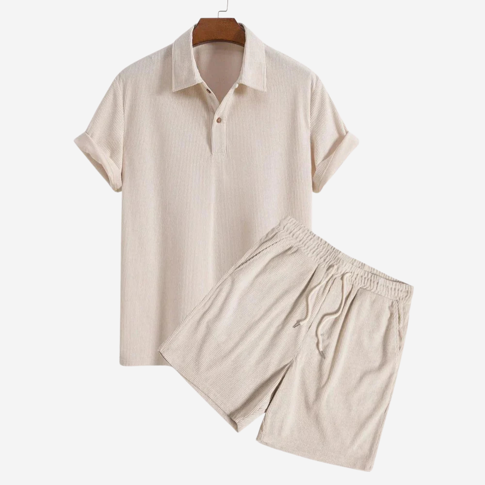 Men's Twill Short Sleeve Shirt Cotton - VibreMode