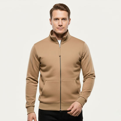 Men's Cotton Zip Jacket with Pockets