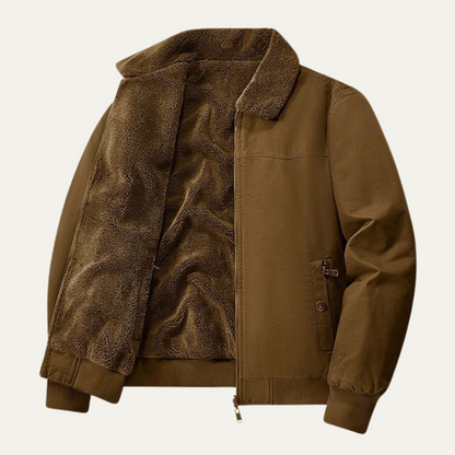 Men's Reversible Bomber Jacket Fleece Lined