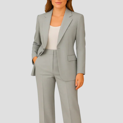Classic Women's 2 Piece Suit with Long Jacket