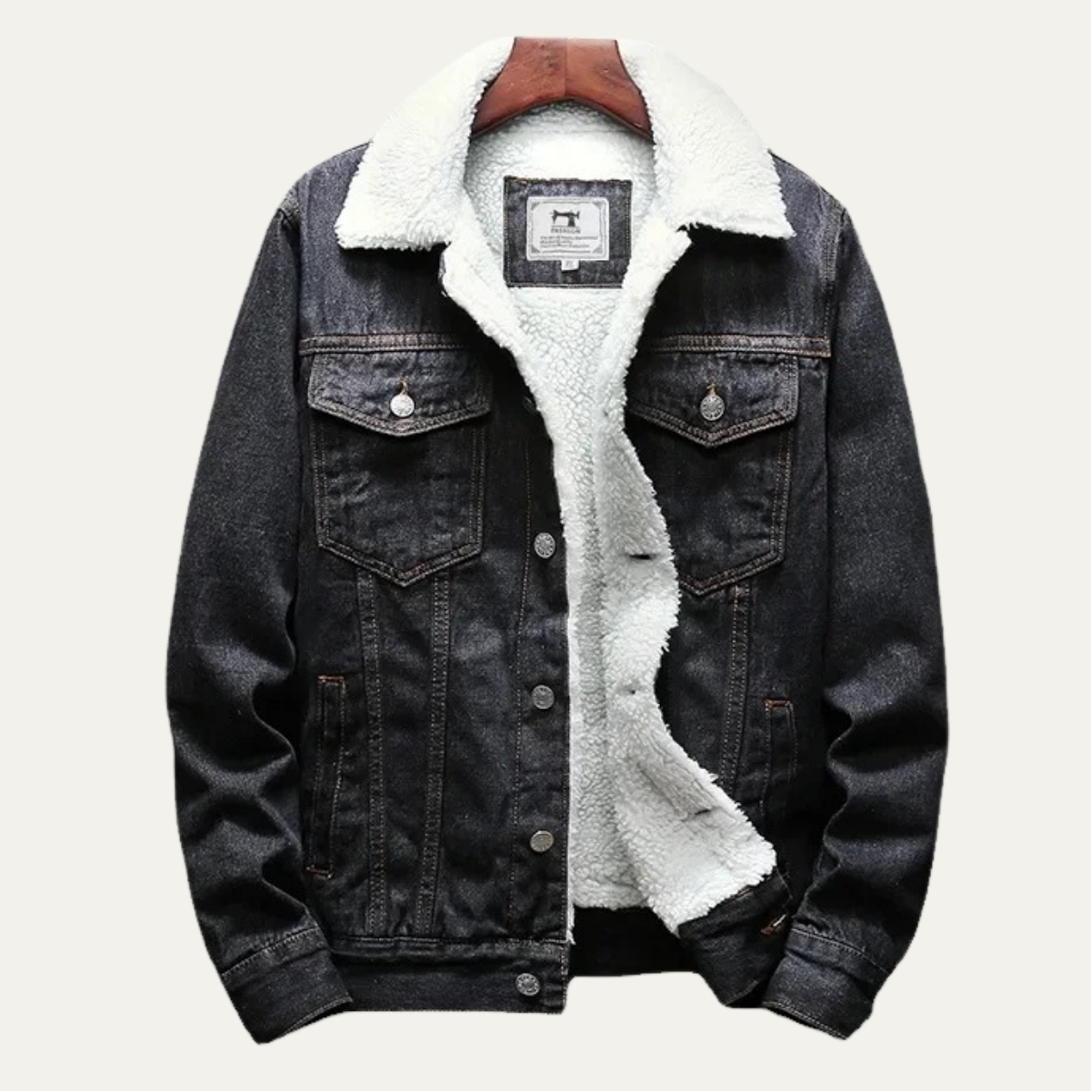 Men's Fleece Lined Denim Winter Jacket