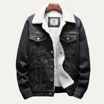 Men's Fleece Lined Denim Winter Jacket