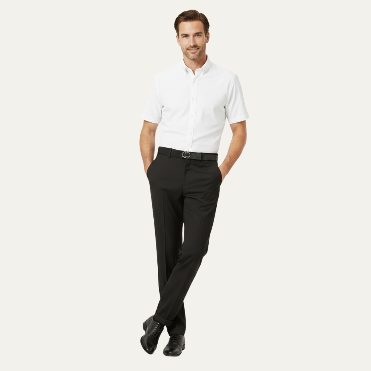 Men's Slim Fit Linen Dress Pants Pleated