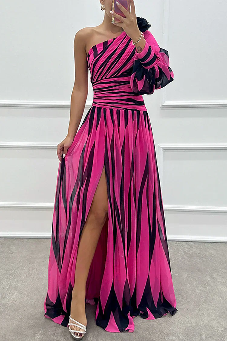 Women's Asymmetrical Sleeve Dress