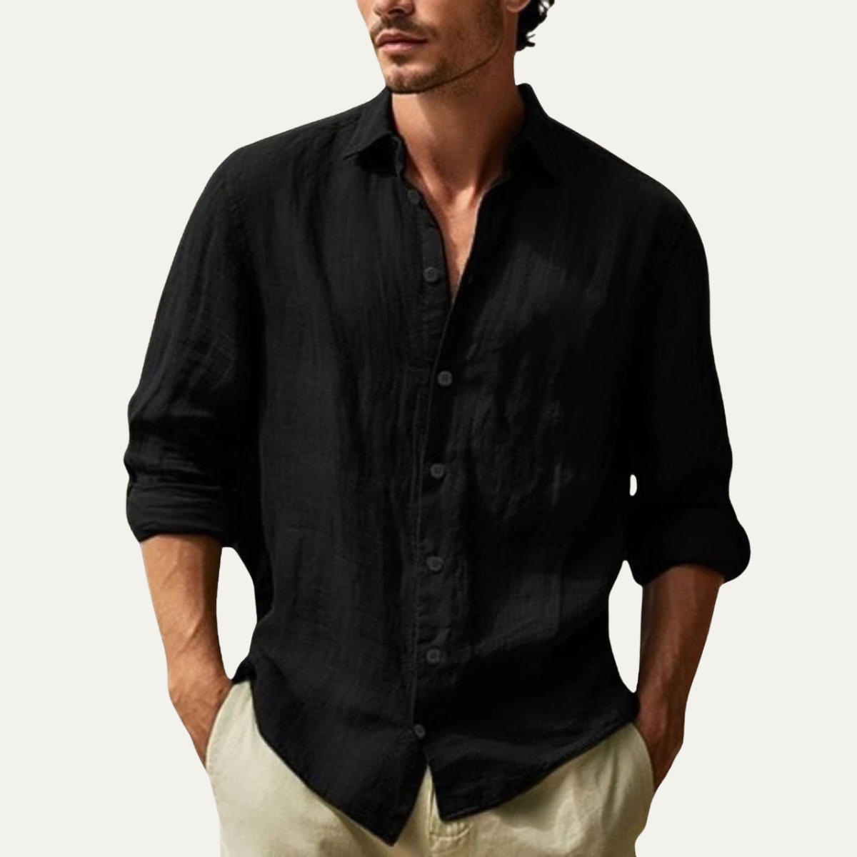 Men's Cotton Button Down Shirt Lightweight