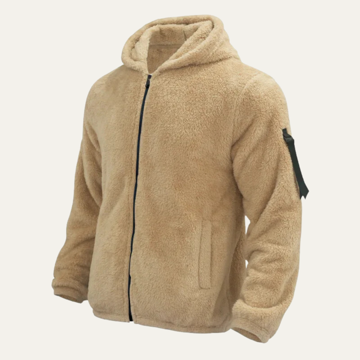 Men's Velvet Hoodie Jacket Soft Fleece Warm - VibreMode