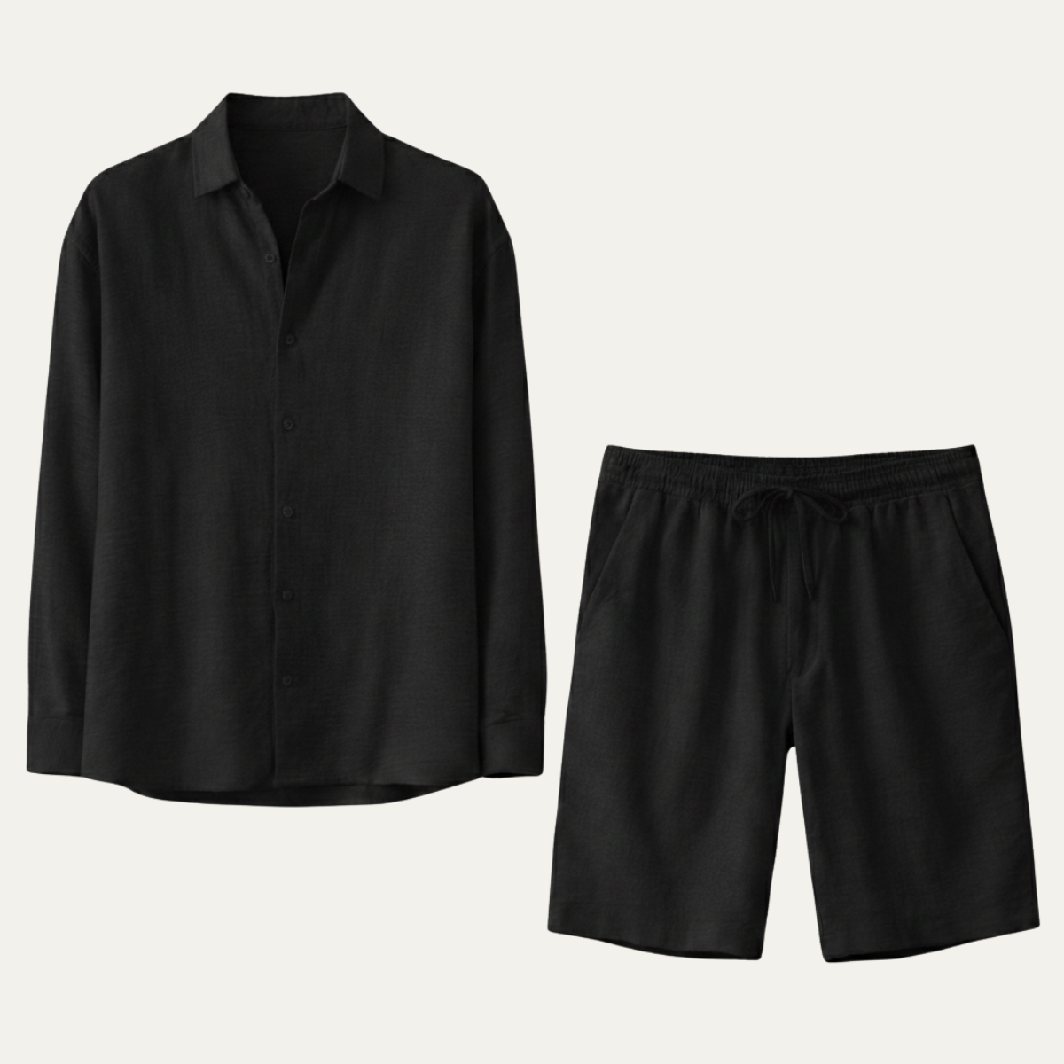 Men's Linen Button Up Shirt Relaxed Fit