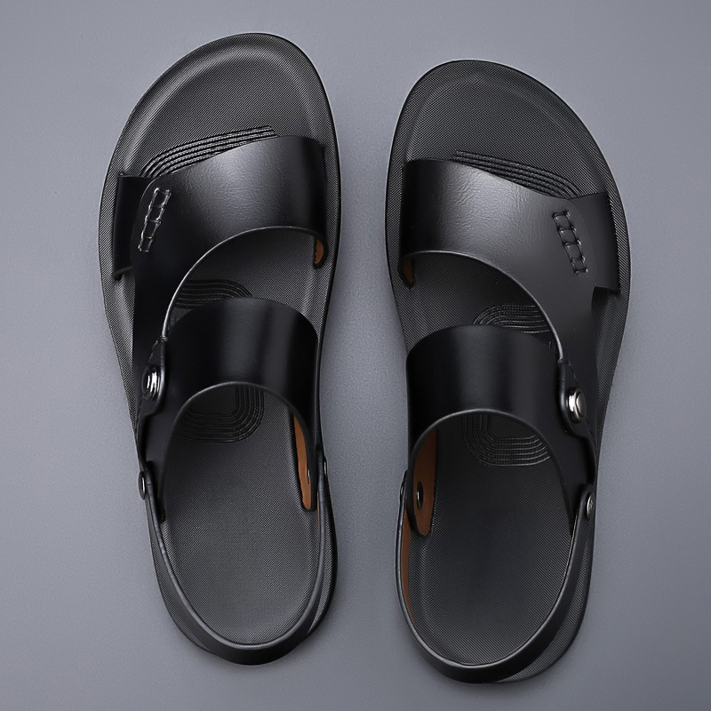 Stylish Vegan Leather Flat Sandals