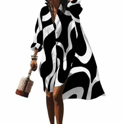Women's Oversized Boho Print Summer Dress