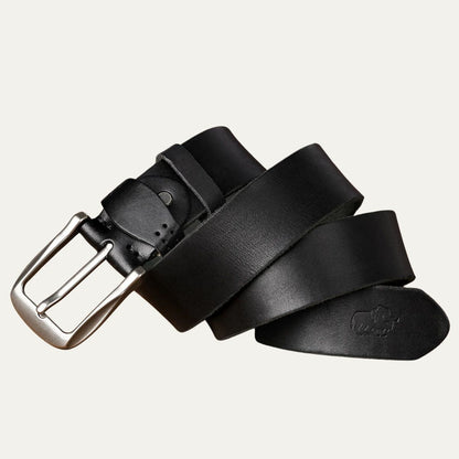 Farnham Men's Classic Leather Belt Cowhide Brown - VibreMode