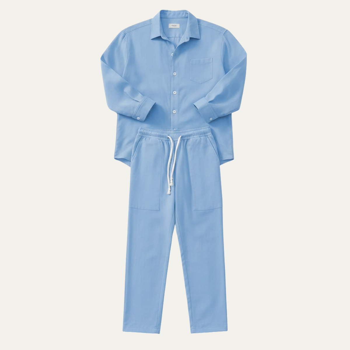 Men's Casual Breathable Summer Shirt Pants Set