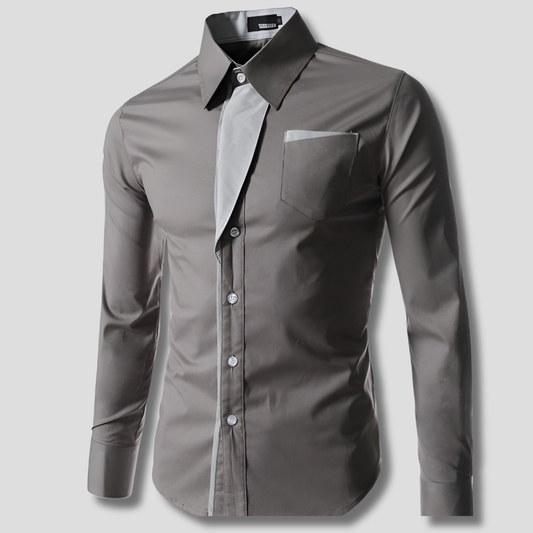 Men's Cotton Long-Sleeve Dress Shirt Classic Design - VibreMode