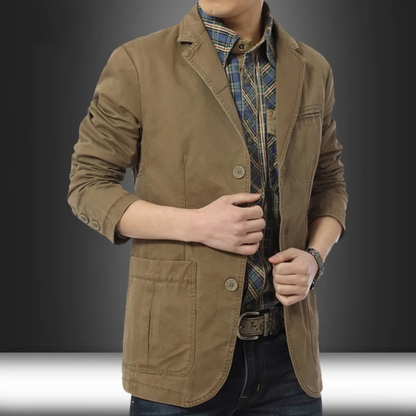 Men's Slim Fit Cotton Blazer Lightweight