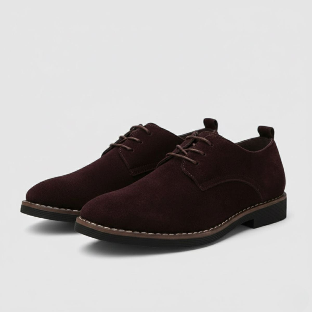 Men's Suede Dress Shoes Elegant Brown
