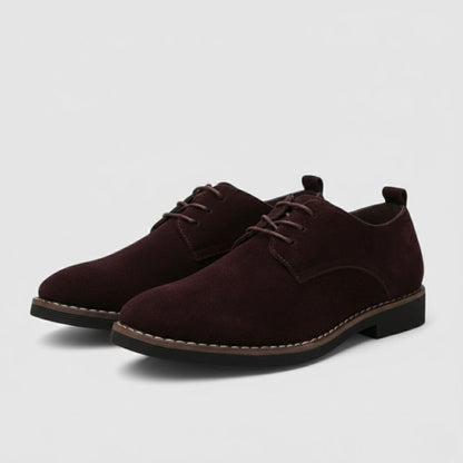 Men's Suede Dress Shoes Elegant Brown