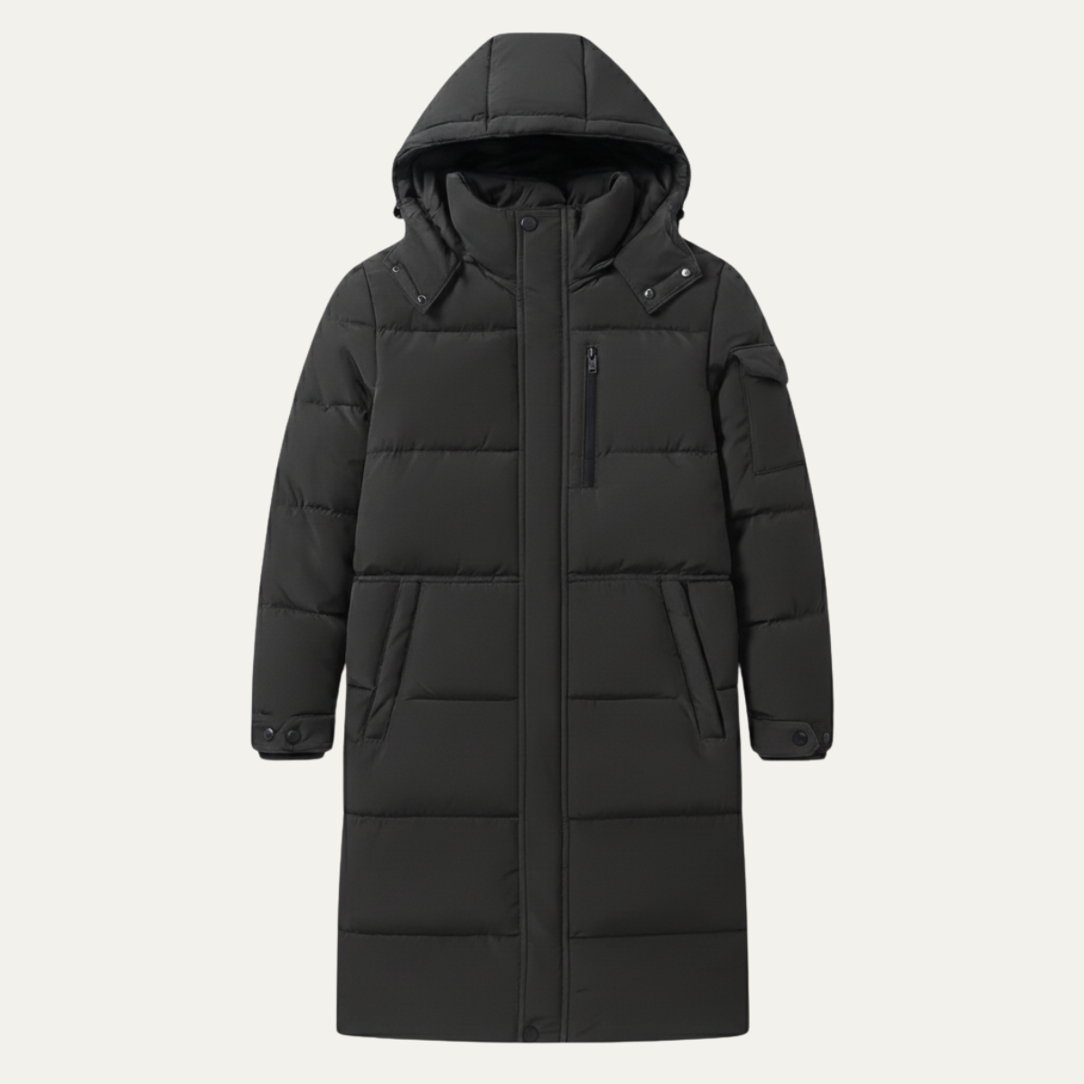 Men's Thermal Longline Puffer Coat Black
