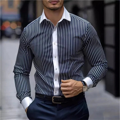 Men's Multicolor Vertical Stripe Casual Shirt