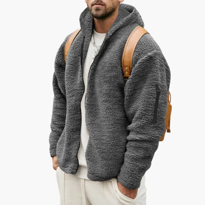 Men's Fleece Hooded Full Zip Jacket