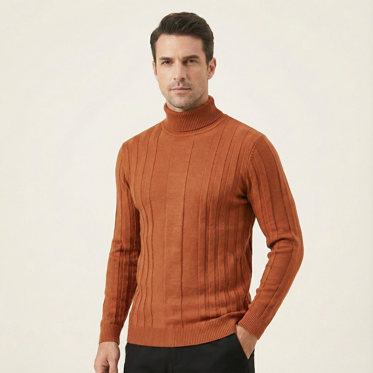 Men's Slim Fit Knit Turtleneck Sweater