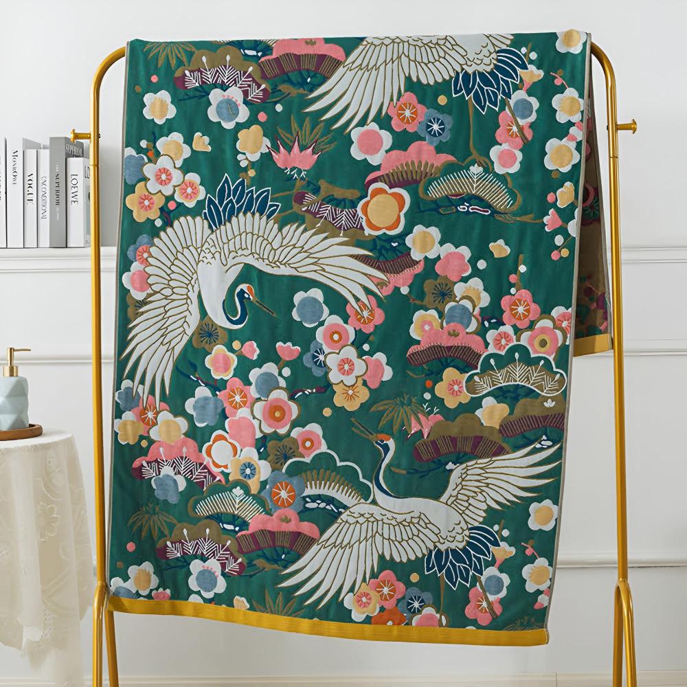 Lush Flower Bath Towel Soft Elegant 100% Cotton