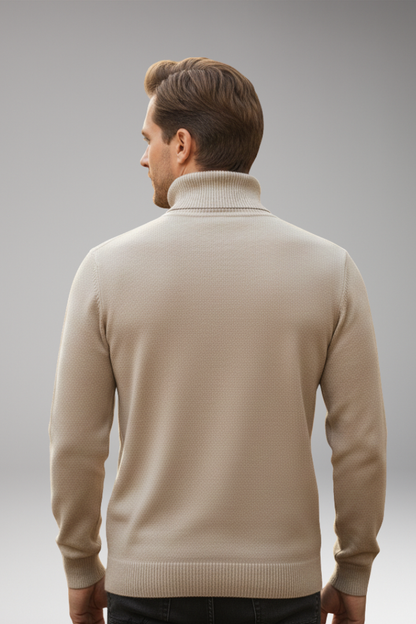 Men's High Neck Knitted Sweater