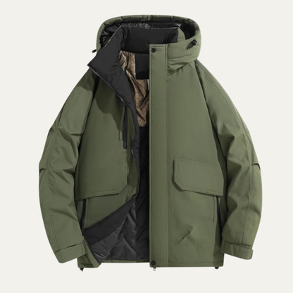 Urbino Men's Waterproof Hooded Jacket Thickened Casual