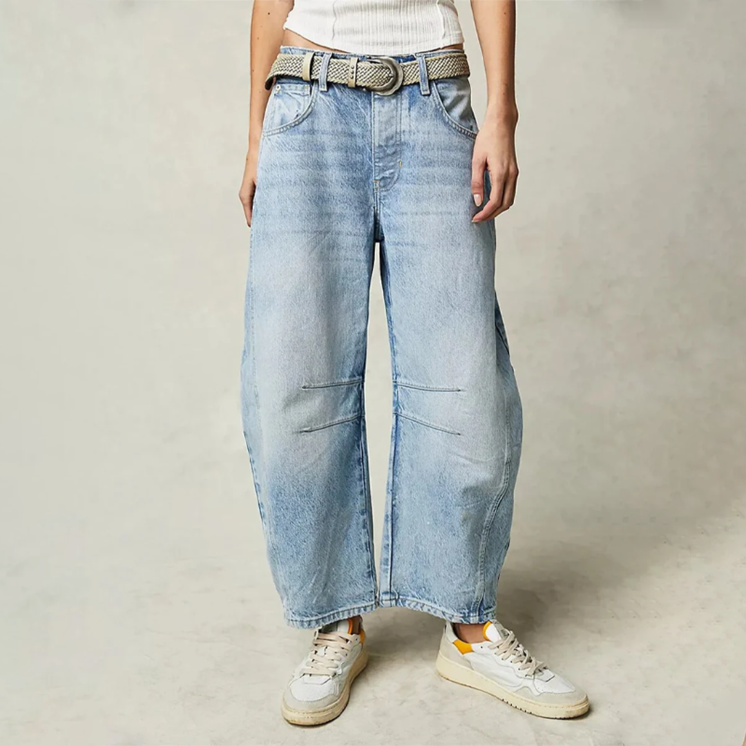 Comfy Women's High Waist Wide Leg Jeans Loose Fit Denim - VibreMode