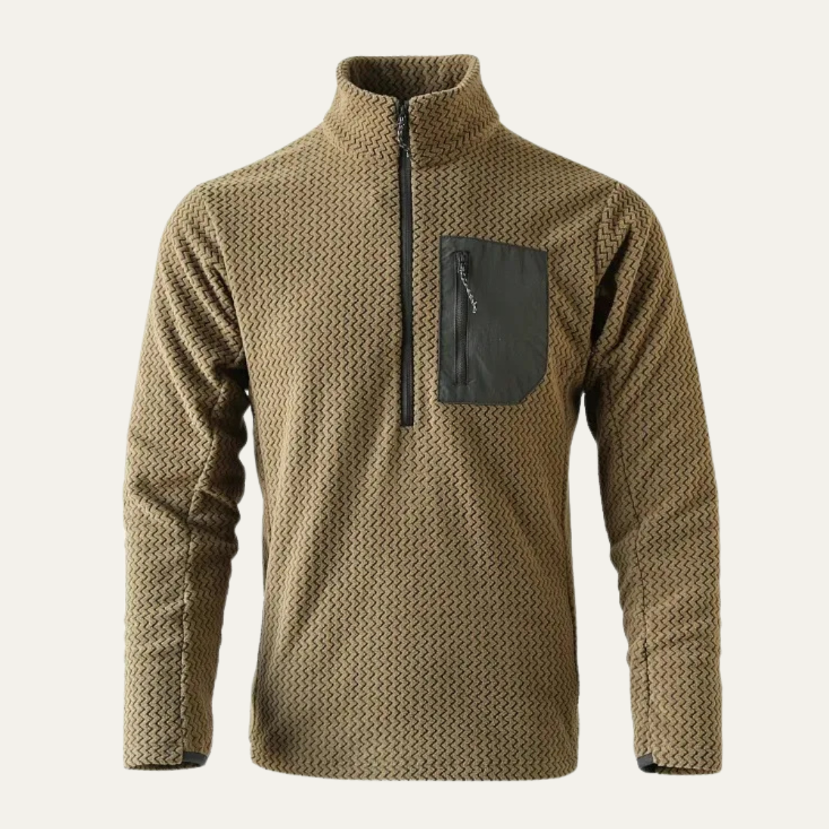 Warwick Men's Wavy Texture Sweater Chest Pocket - VibreMode