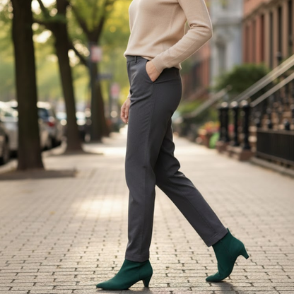 Stylish Low Heel Ankle Boots for Women Pointed Toe