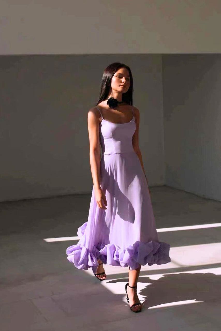 Flirty Strap Midi Summer Dress