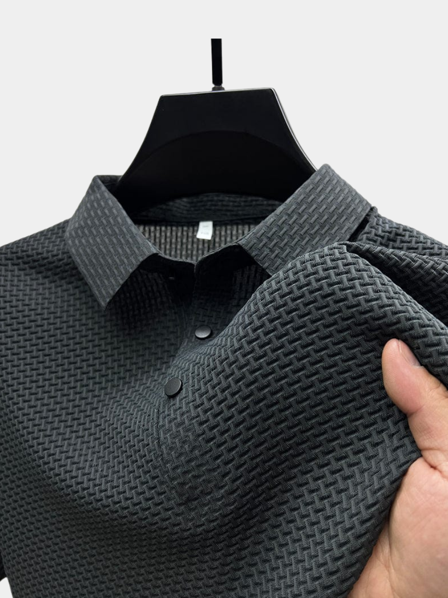 Men's Polo Shirt Short Sleeve Fold Over Collar - VibreMode