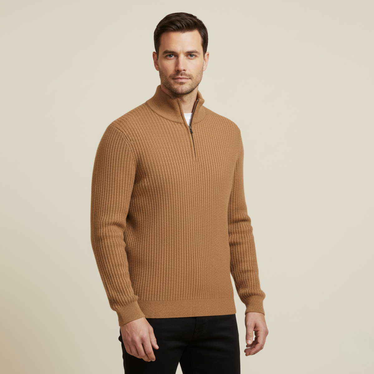 Merino Quarter Zip Sweater
