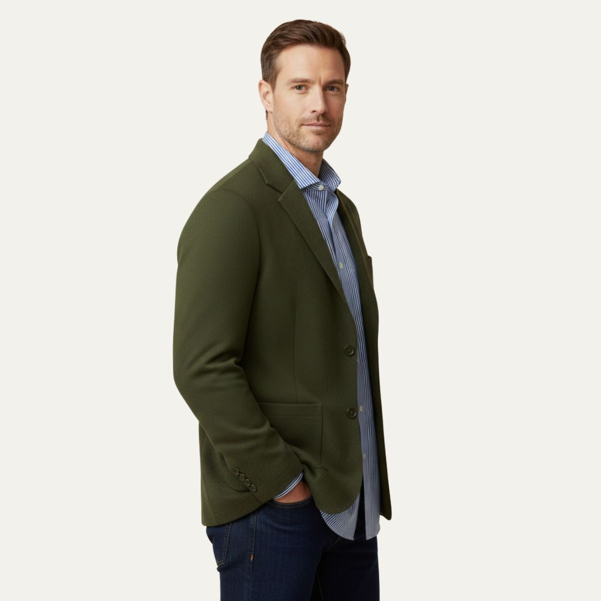 Men's Linen Blazer Formal Wedding Guest